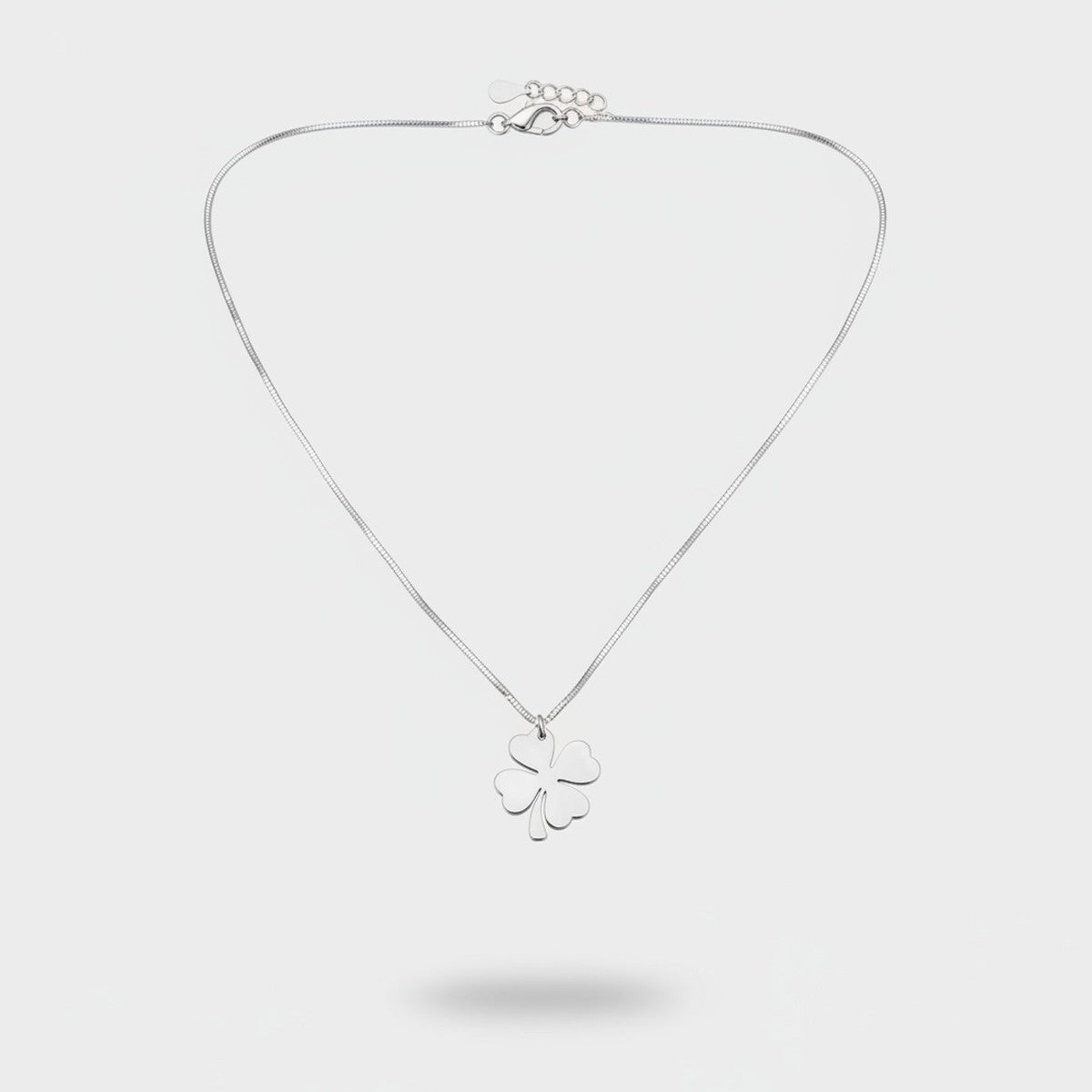 Silver Four-Leaf Clover Pendant Necklace – jewelry (view 1)