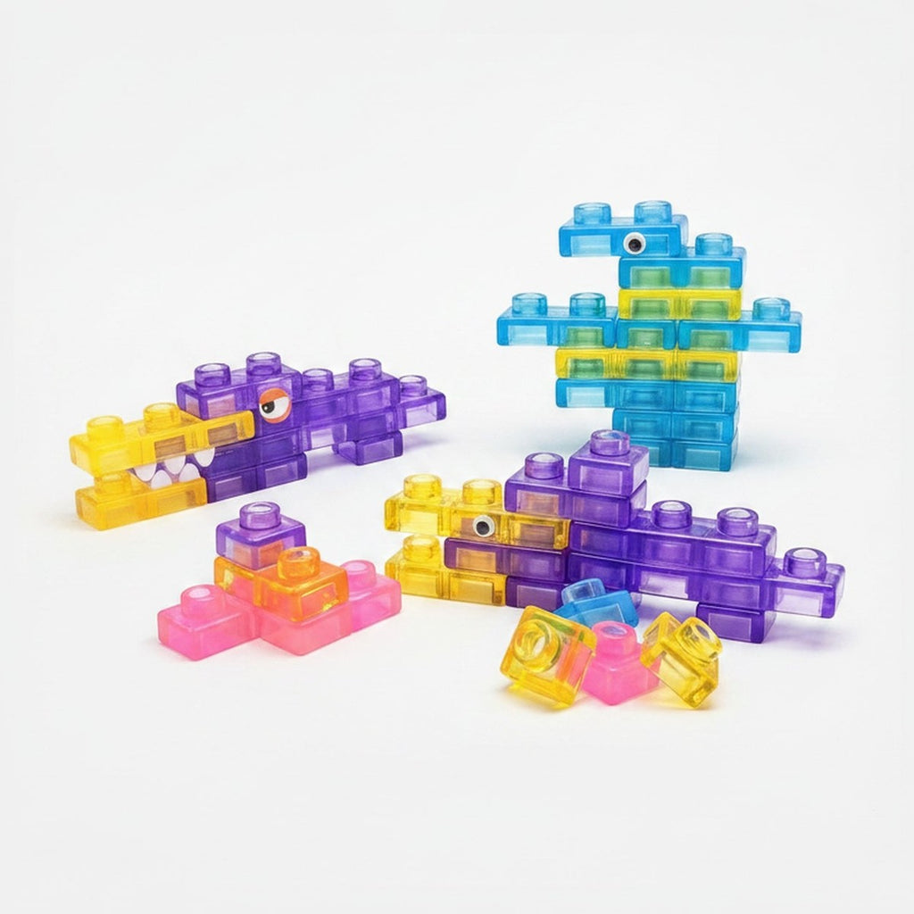 Mini Building Block Fidget Set - Neon Mix
