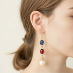Gold Jewel Drop Earrings Gold