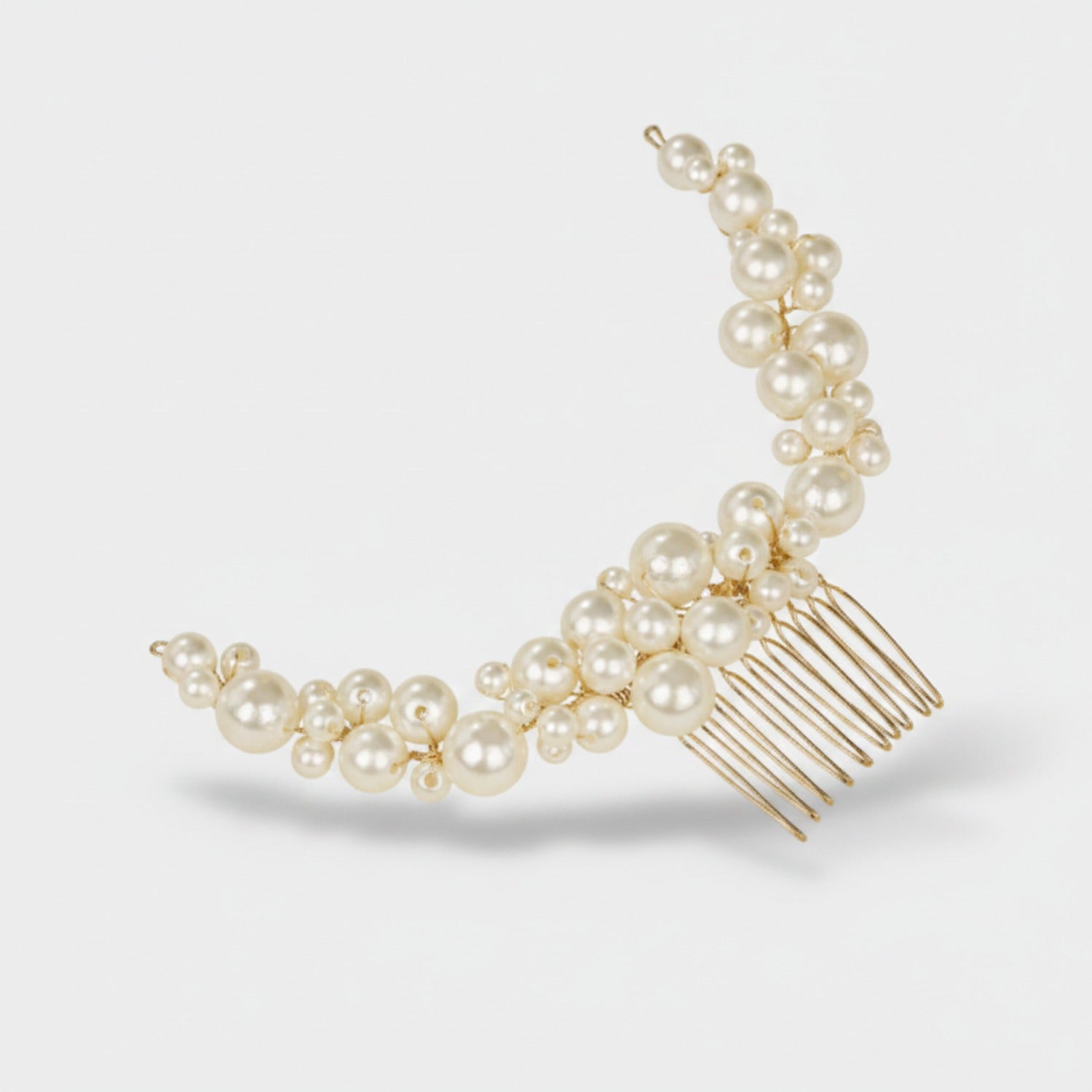 Pearl Cluster Hair Comb Cream Pearl