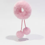 Fuzzy Pom Pom Hair Clip Pink – hair accessories (view 1)