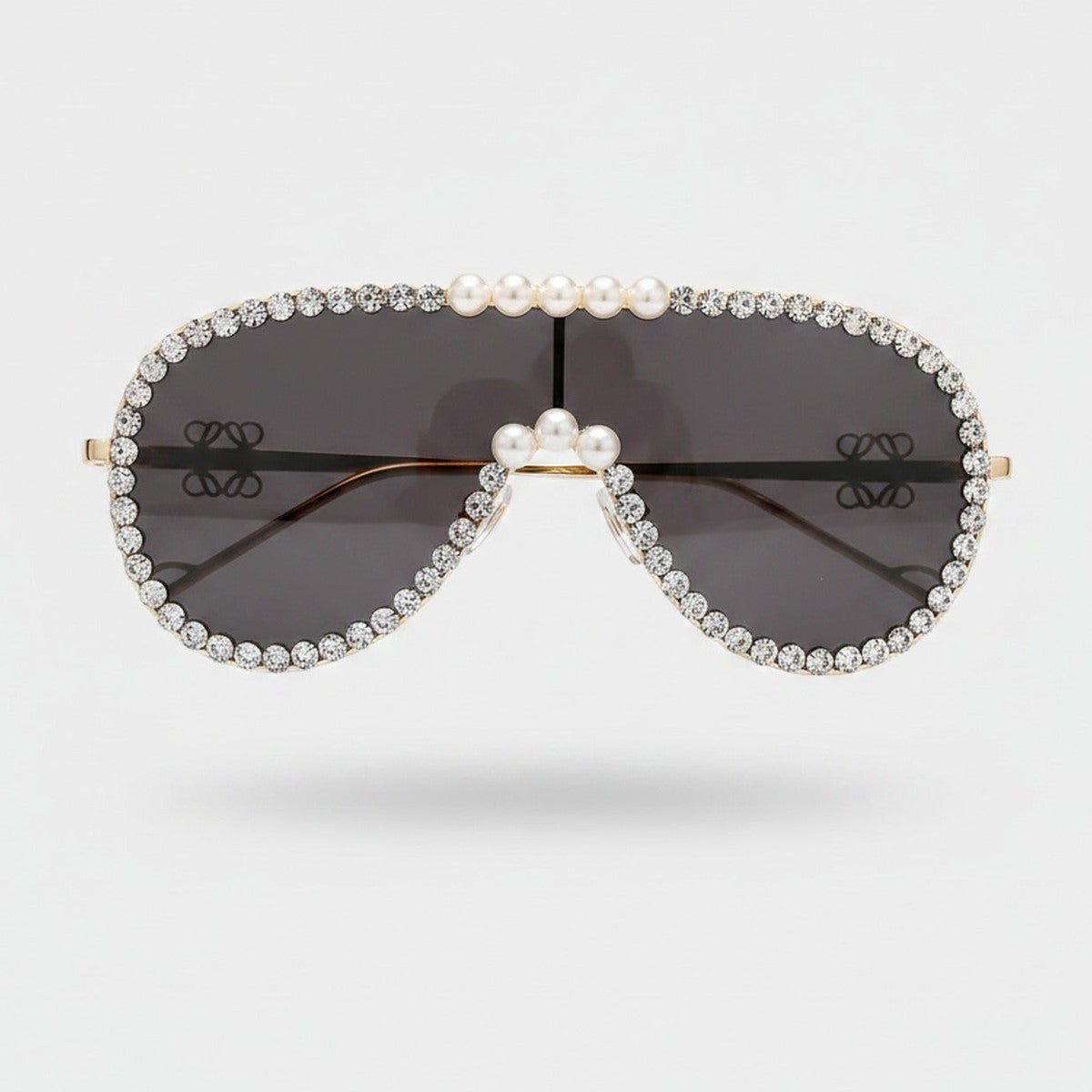 Rhinestone Pearl Aviator Sunglasses – eyewear (view 1)