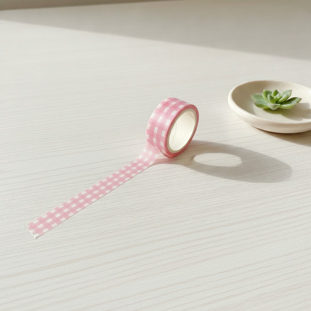 Decorative Tape Set - Pink Plaid