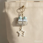 Dumpling Duo Keychain - Light Blue