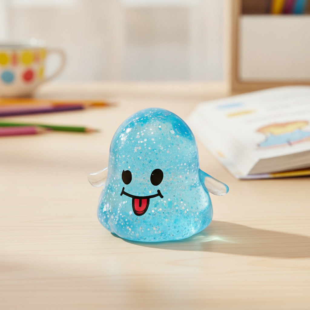 Grinning Ghost Squishy - Blue