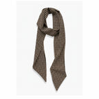Checkered Black & Cream Lightweight Scarf – scarves & belts (view 1)
