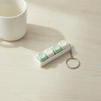 Mini Keyboard Keys Keychain - Matcha