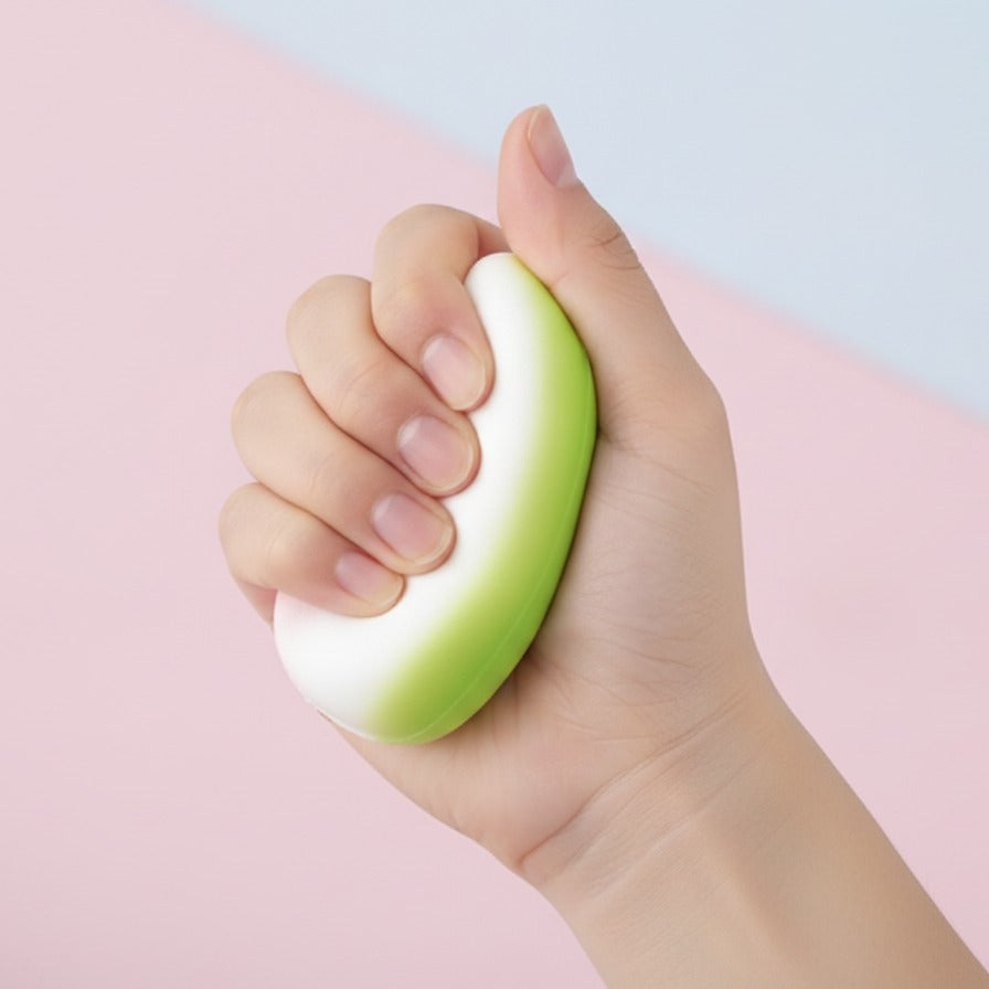 Cheese Slice Stress Toy - Watermelon - squeeze in hand
