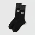 Black Ribbed Crew Socks – apparel accessories (view 1)