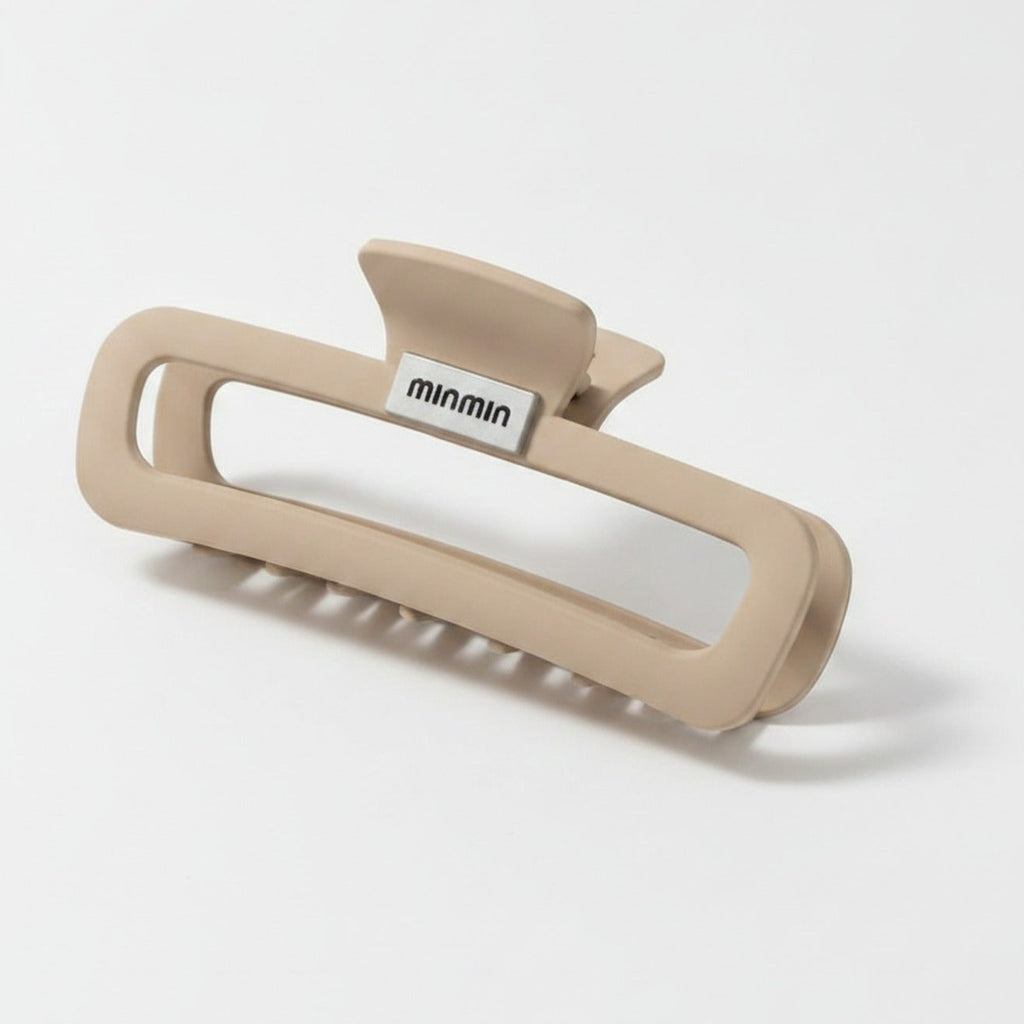 Minimalist Hair Claw Clip - Light Caramel Rectangle Claw Clip - Thick Hair – hair accessories (view 1)