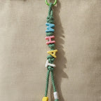 Beaded Letter Charm Keychain - Type 2