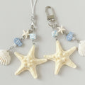 Starfish Shell Charm Acrylic Keyring Set – novelty & toys (view 1)