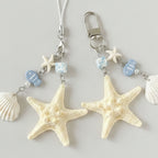 Starfish Shell Charm Acrylic Keyring Set – novelty & toys (view 1)