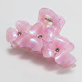 Flower Beaded Resin Hair Claw - Rainbow Purple 9.1cm – hair accessories (view 1)