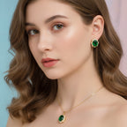 Emerald Oval Jewelry Set