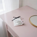 Bow Ribbon BB Clip Set - White Bow