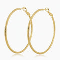 Textured Gold Hoop Earrings