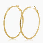 Textured Gold Hoop Earrings