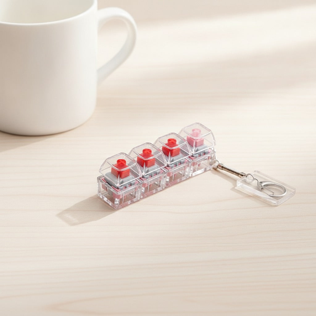 Mini Mechanical Keyboard Keychain - Red Switch