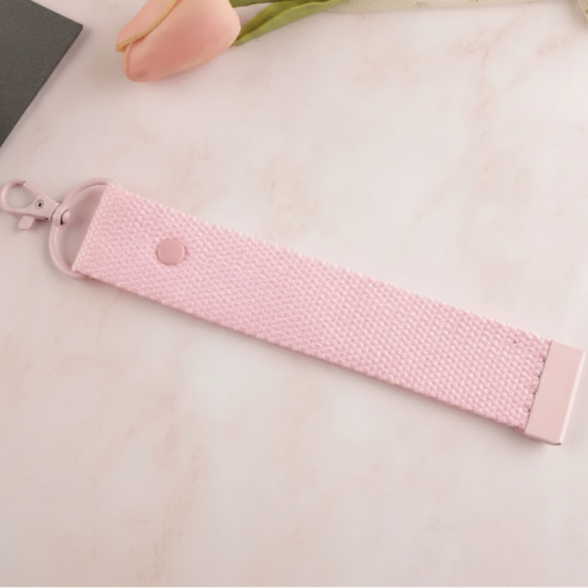 Textured Pouch Bag Charm Set - Blush