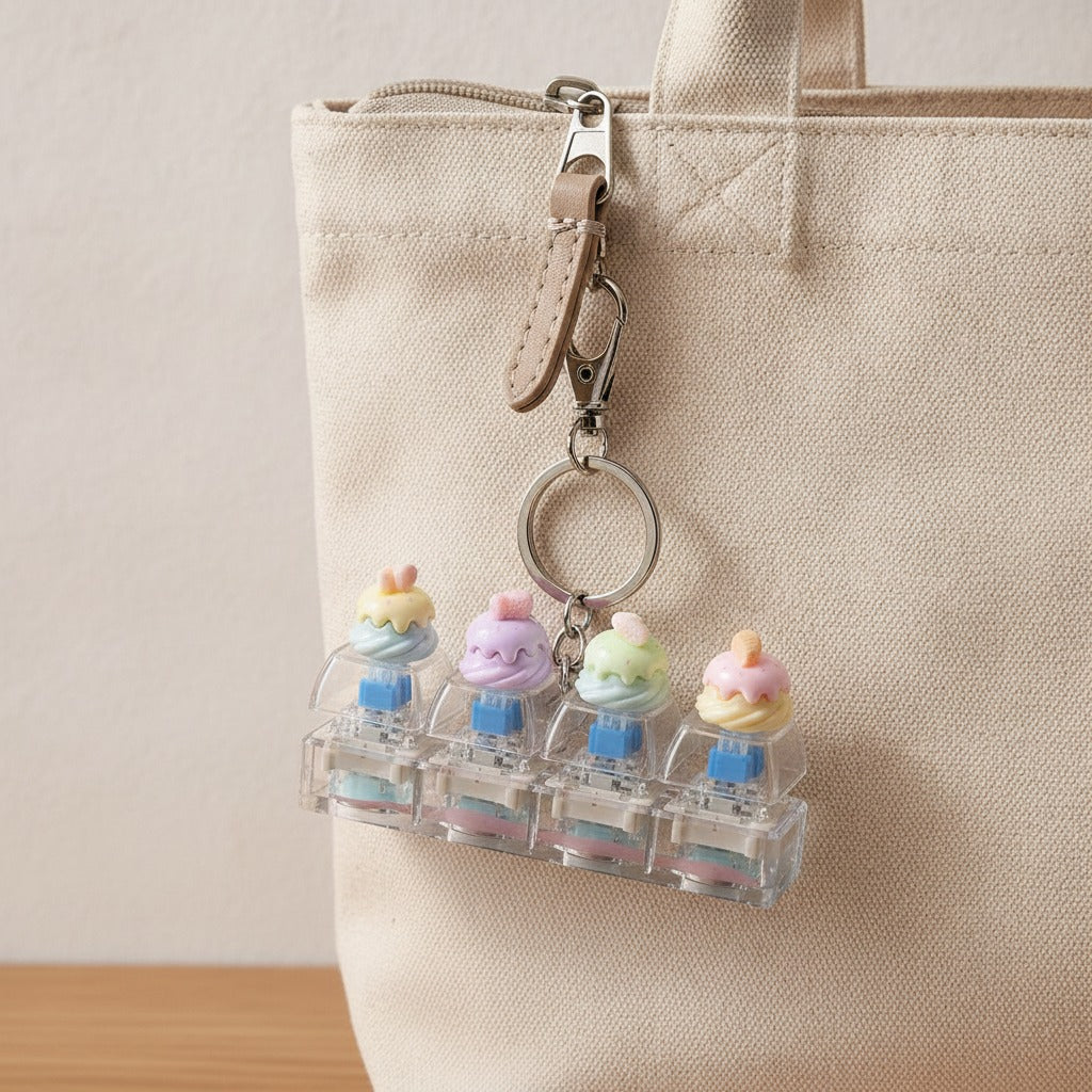 Miniature Dessert Keychain Charm - Ice Cream