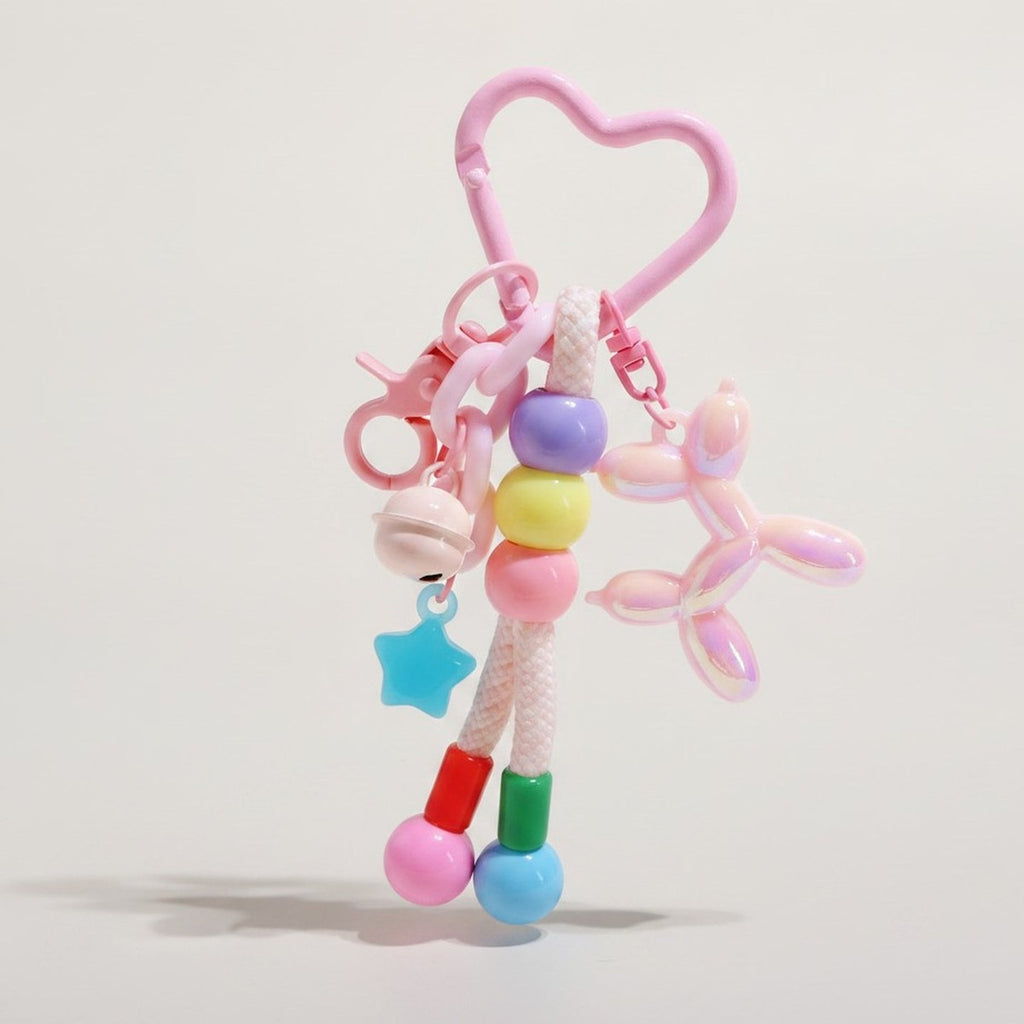 Playful Balloon Dog Beaded Charm Keychain – novelty & toys (view 1)