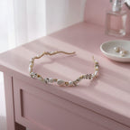 Beaded Wave Headband - Pearl Wave
