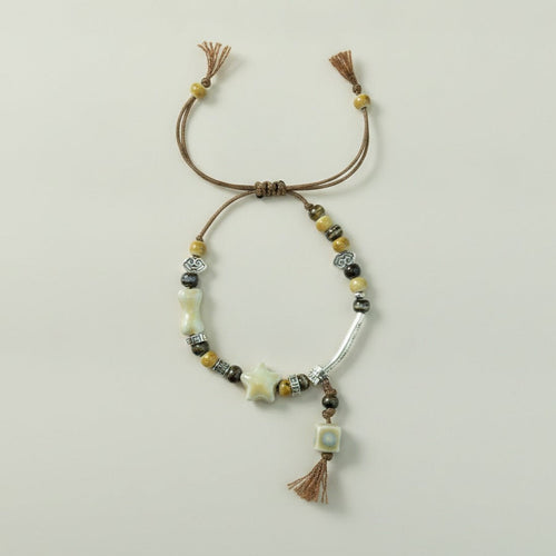 Adjustable Ceramic Beaded Charm Bracelet – jewelry (view 1)