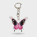 Butterfly Acrylic Keyring Charm Pink Black – novelty & toys (view 1)