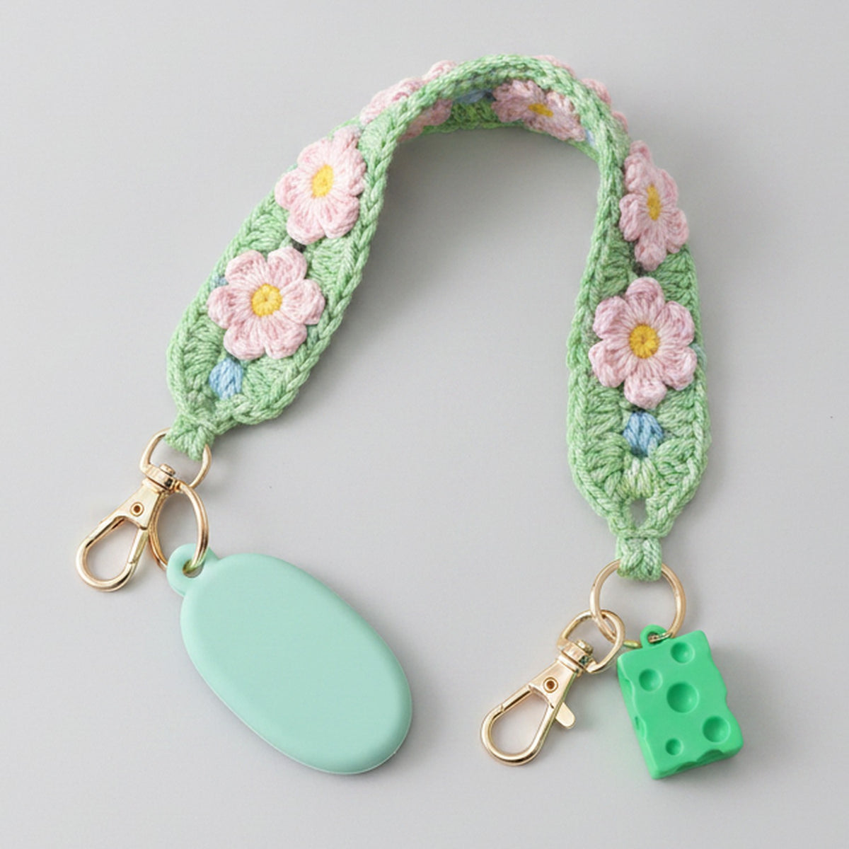 Knitted Daisy Cup Holder Lanyard – apparel accessories (view 1)