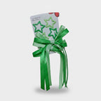 Star & Bow Hair Clip Set Dual Green