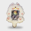 White Fluffy Cat Paw Plush Phone Charm – tech (view 1)