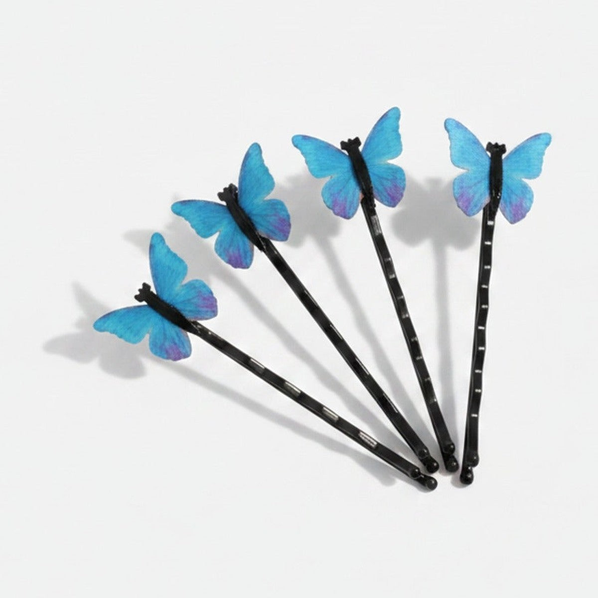 Blue Butterfly Hair Clips Set – hair accessories (view 1)