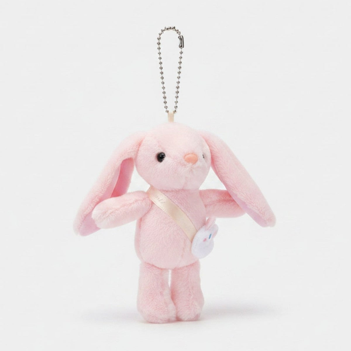 Fluffy Bunny Plush Keychain Bag Charm - Pink – novelty & toys (view 1)