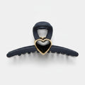 Black Heart Charm Hair Claw Clip – hair accessories (view 1)