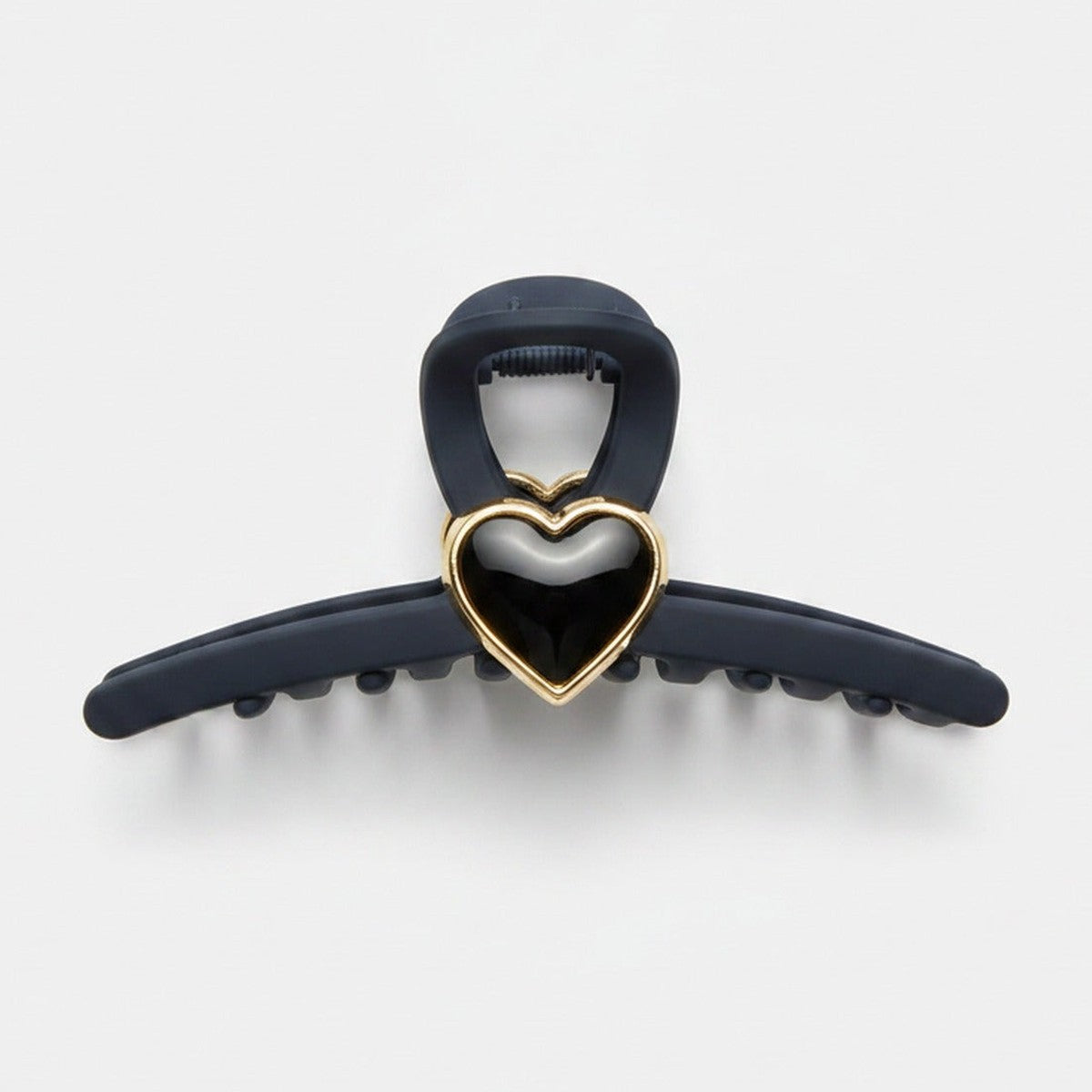 Black Heart Charm Hair Claw Clip – hair accessories (view 1)