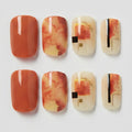 Autumn Vibes Nail Art Set - Burnt Orange & Cream