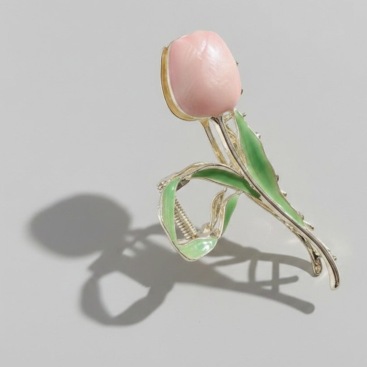 Tulip Pearl Hair Claw Clip - Pink Tulip – hair accessories (view 1)