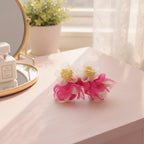 Pom Pom Petal Drop Earrings - Type 9