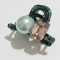 Hair Claw Clip Pearl Crystal - Mint Pearl Champagne – hair accessories (view 1)