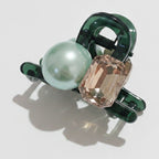 Hair Claw Clip Pearl Crystal - Mint Pearl Champagne – hair accessories (view 1)