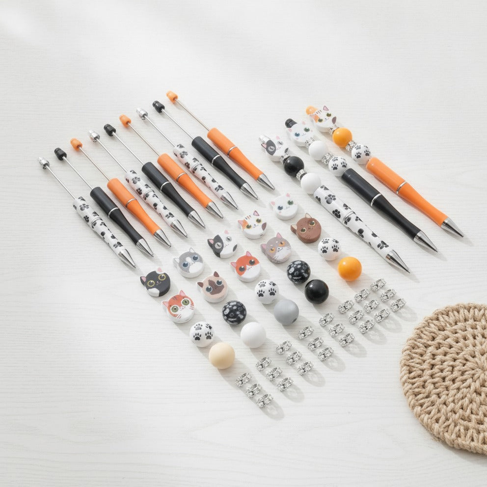 Cat Topper Pen Set - 9-Piece Set