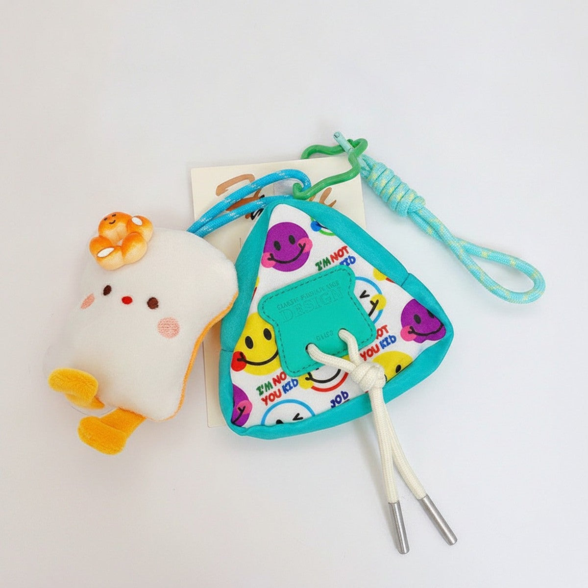 Smiley Face Acrylic Keychain With Lanyard – novelty & toys (view 1)