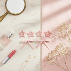 Butterfly & Star Hair Clip Set Pink