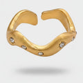 Gold Heart Ring With Diamonds – jewelry (view 1)