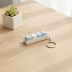 Mini Keyboard Keys Keychain - Baby Blue