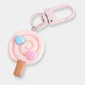 Lollipop Charm Keychain - Pink