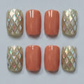 Vintage Ornament Ring Set - Metallic & Coral