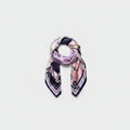 Celestial Chain Silk Scarf Purple