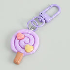 Lollipop Charm Keychain - Purple